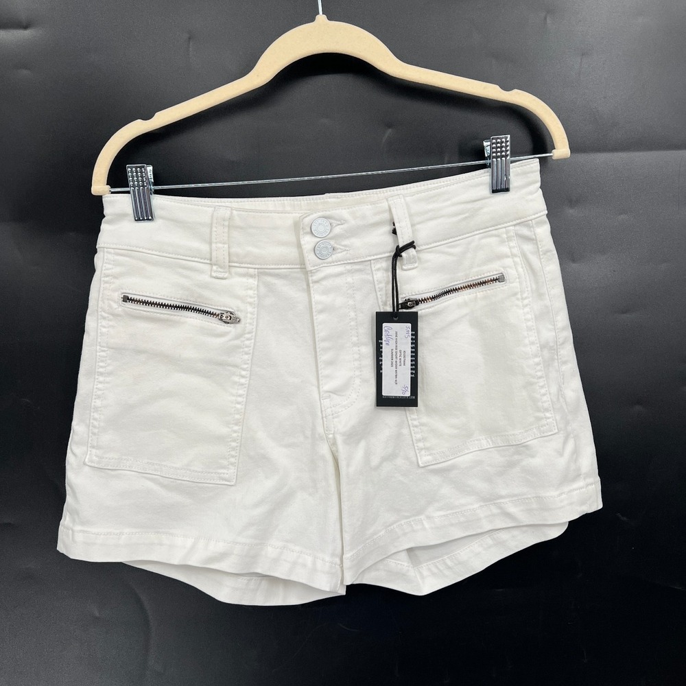 NEW Kut from the Kloth Jane high rise shorts optic white CUSTOM rare sample 2 29